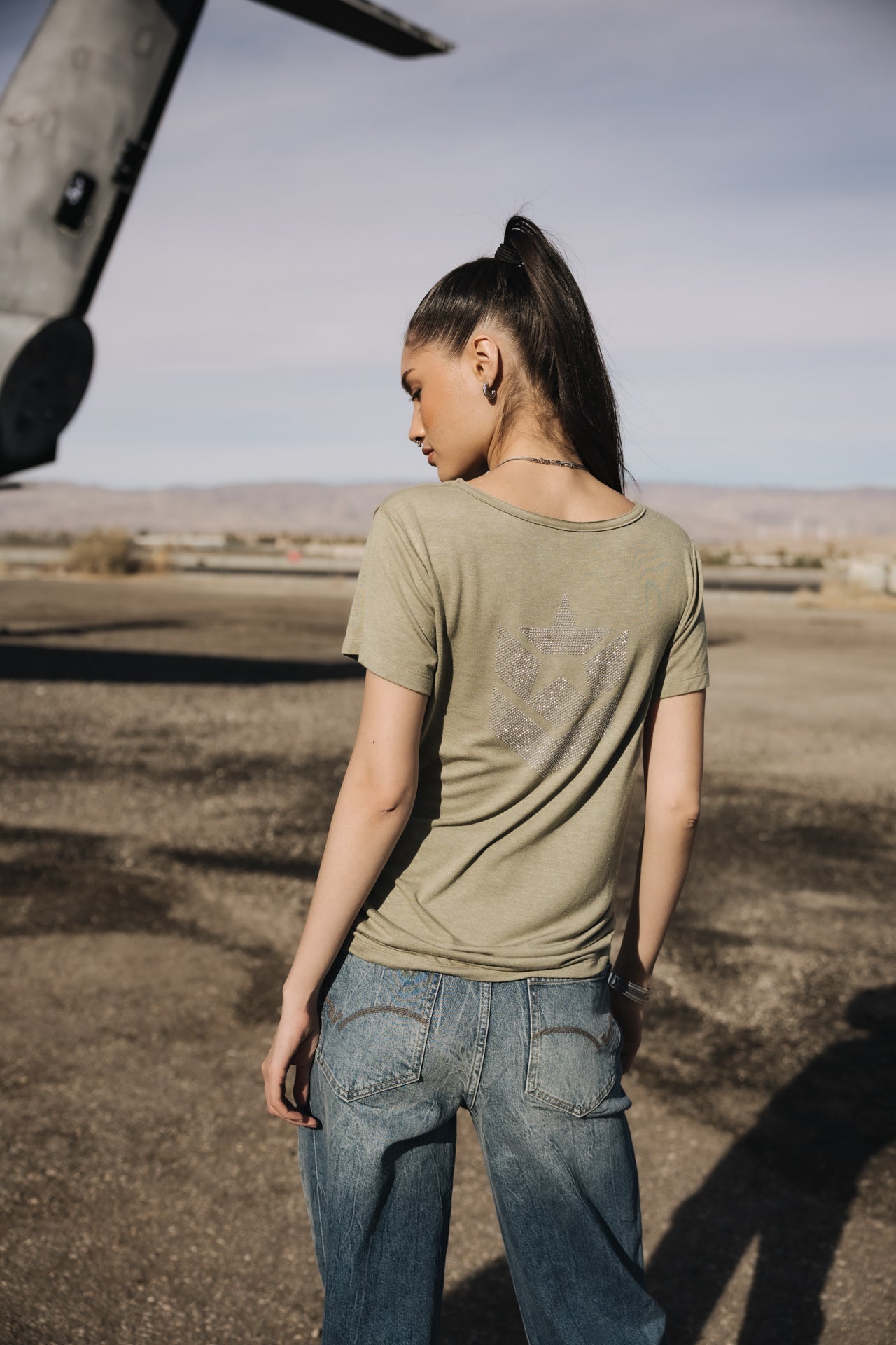 

T-shirt logo en strass Femme Tarissa Icon light khaki | Freeman T. Porter