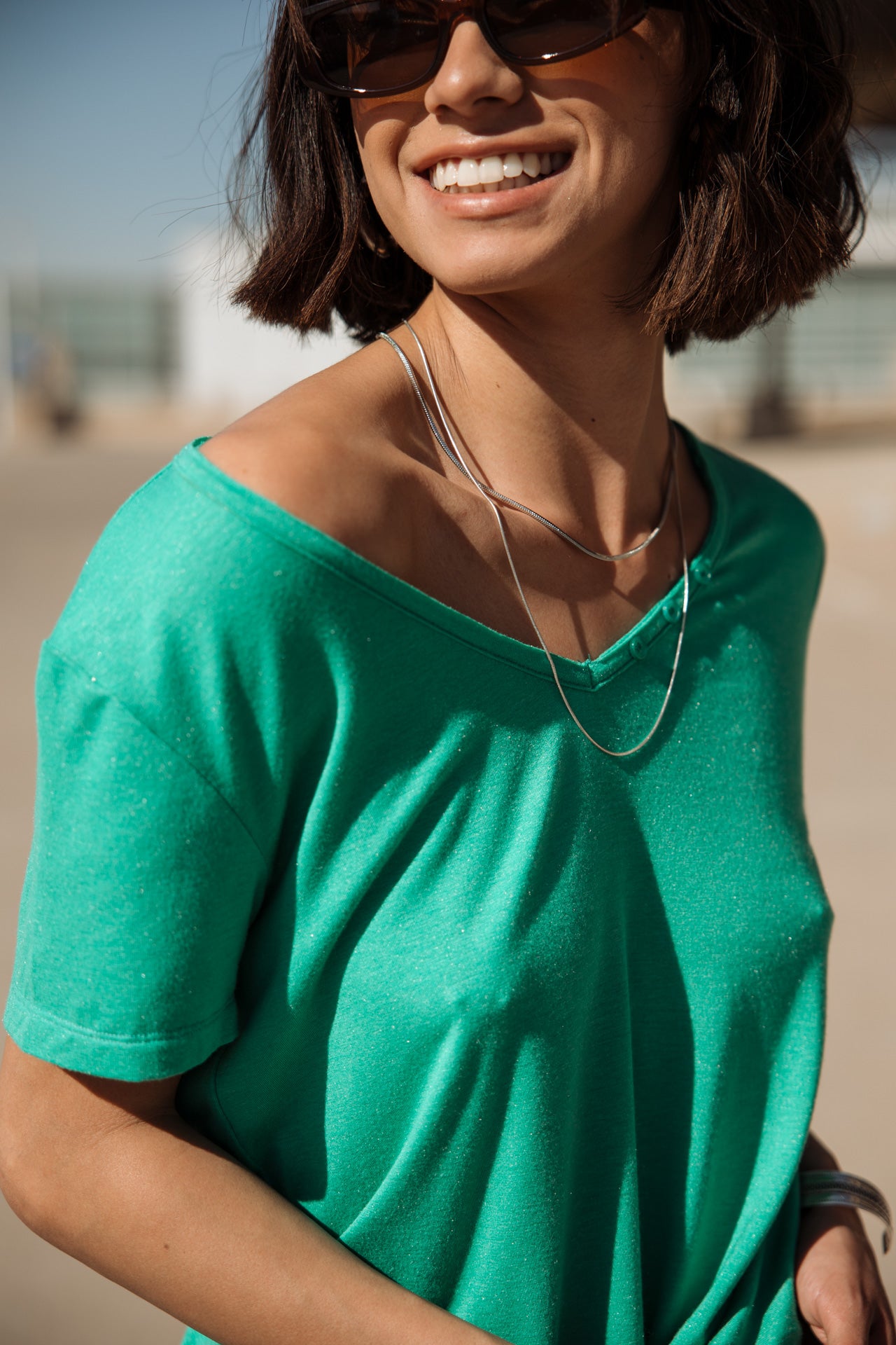 

T-shirt logo en strass Femme Tarissa Icon deep mint | Freeman T. Porter