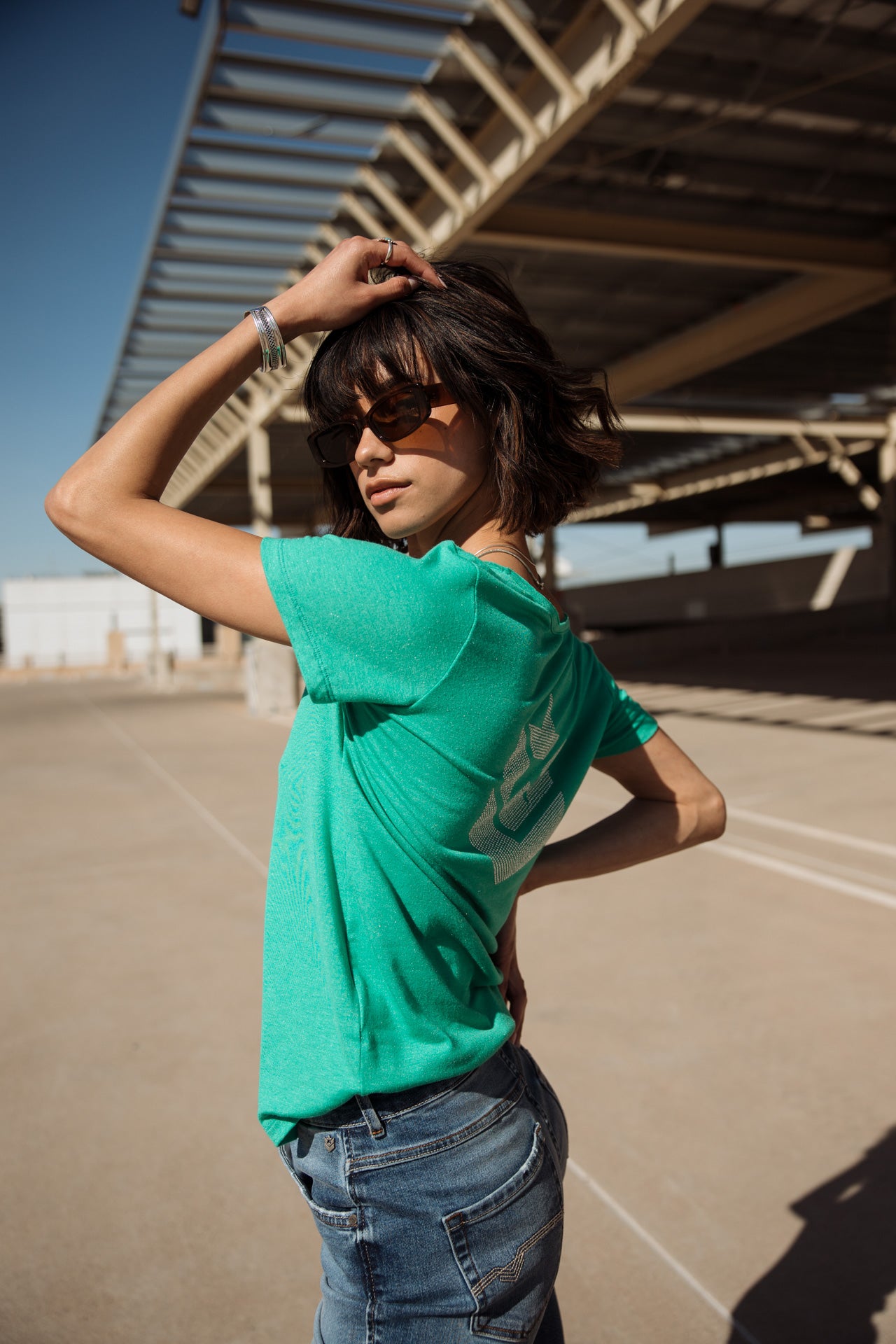

T-shirt logo en strass Femme Tarissa Icon deep mint | Freeman T. Porter