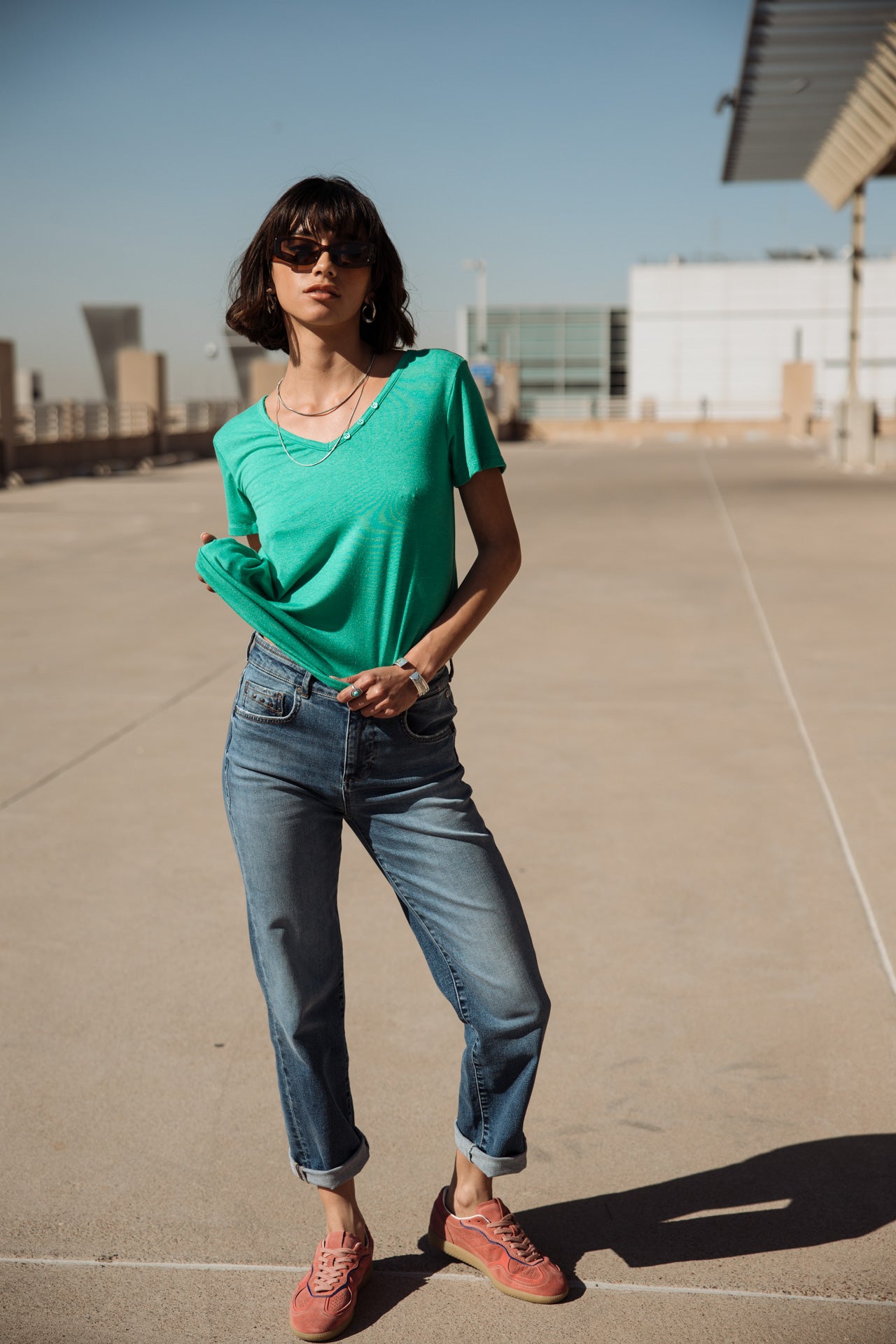 

T-shirt logo en strass Femme Tarissa Icon deep mint | Freeman T. Porter