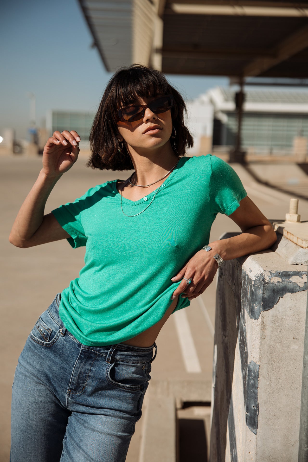 

T-shirt logo en strass Femme Tarissa Icon deep mint | Freeman T. Porter