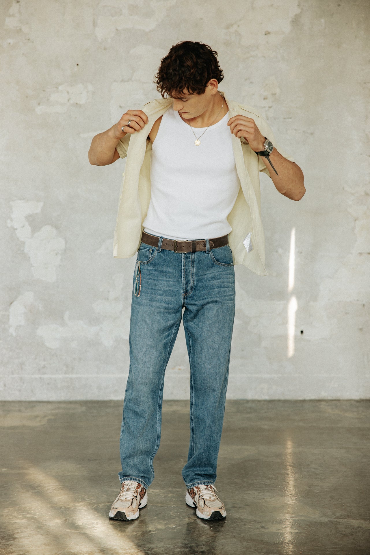 Chemise Garry en coton & lyocell off-white - BLANC CASSE - Gabardine - Monsieur | Café Coton Chemise Garry en coton & lyocell off-white - BLANC CASSE - Gabardine - Monsieur | Café Coton