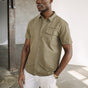 

Chemise manches courtes Homme Joshua Washed Linen dusty olive | Freeman T. Porter
