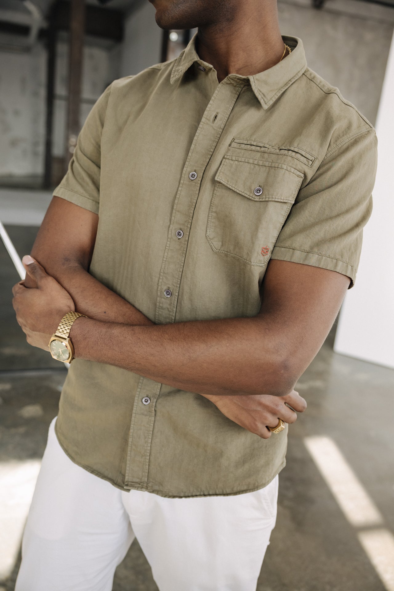 
              

Hemd mit kurzen Ärmeln Mann Joshua Washed Linen dusty olive | Freeman T. Porter
            