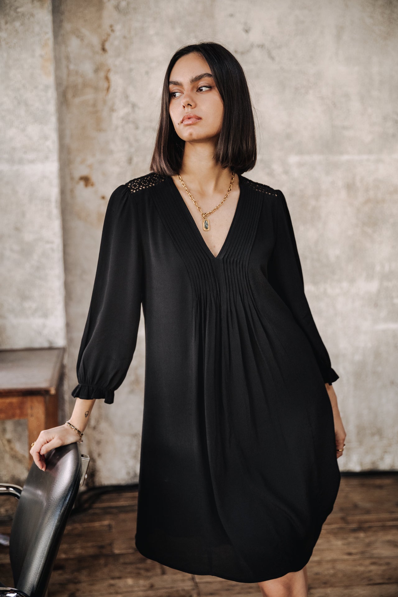   
            

Kurzes Kleid Damen Juna Plain Color black | Freeman T. Porter
          