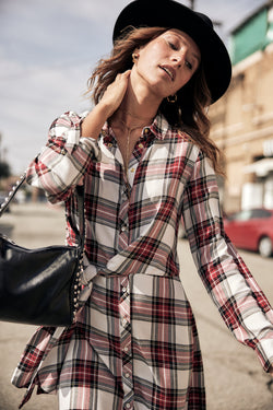 

Hemdblusenkleid Damen Relly Plaid white | Freeman T. Porter