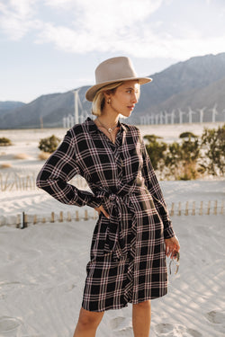 

Robe chemise Femme Relly Plaid black | Freeman T. Porter