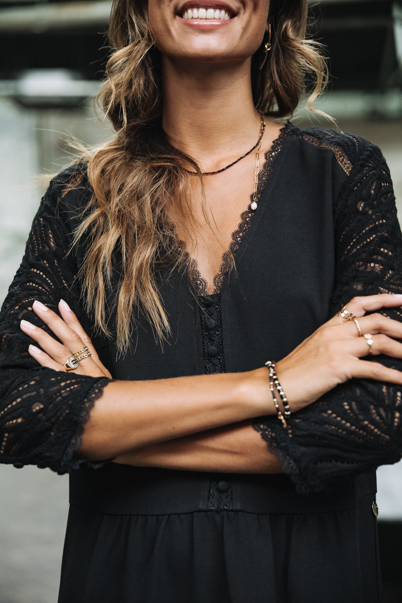 

Robe droite Frau Rakiel Lace black | Freeman T. Porter