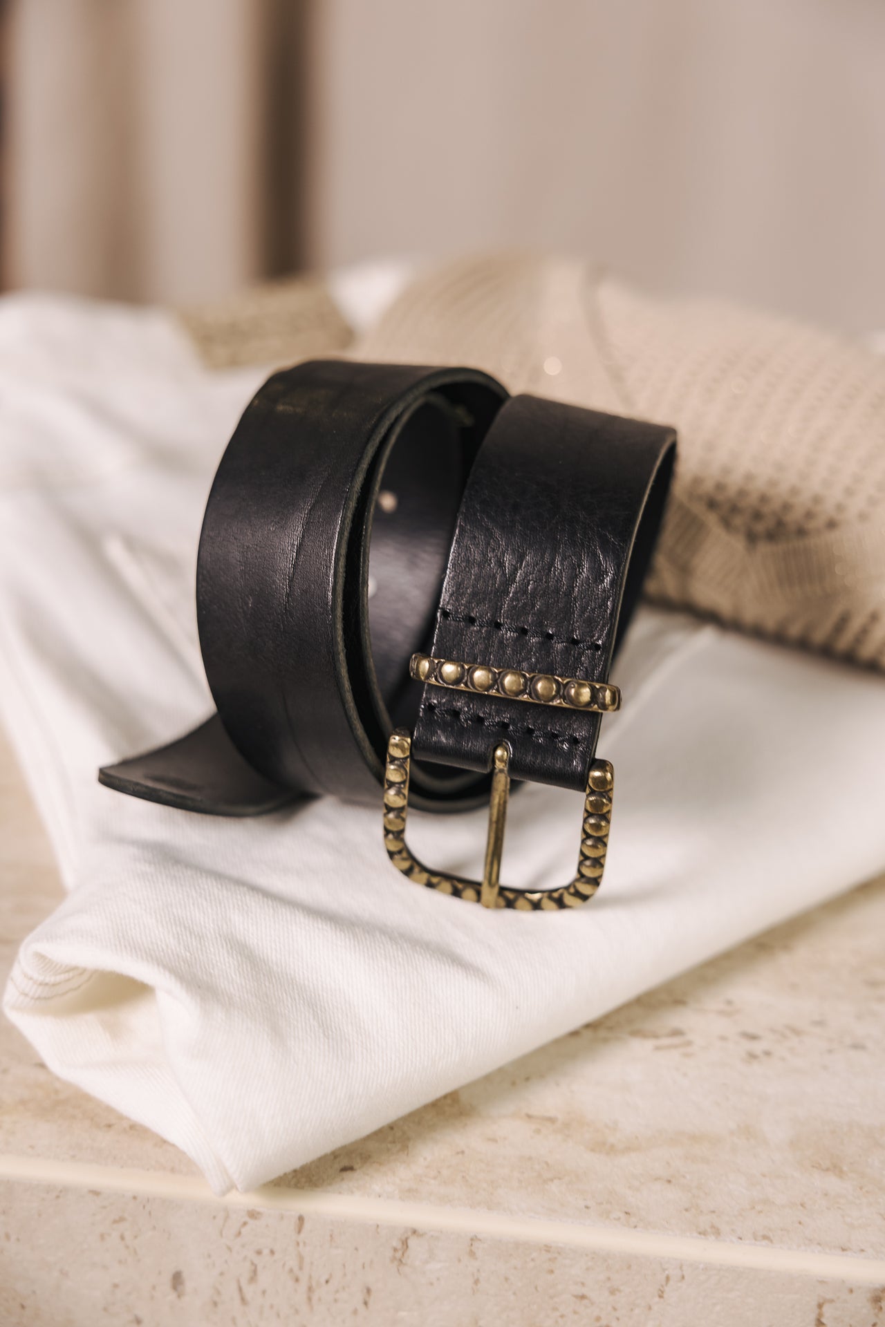 

Ceinture en cuir Femme Annie black | Freeman T. Porter