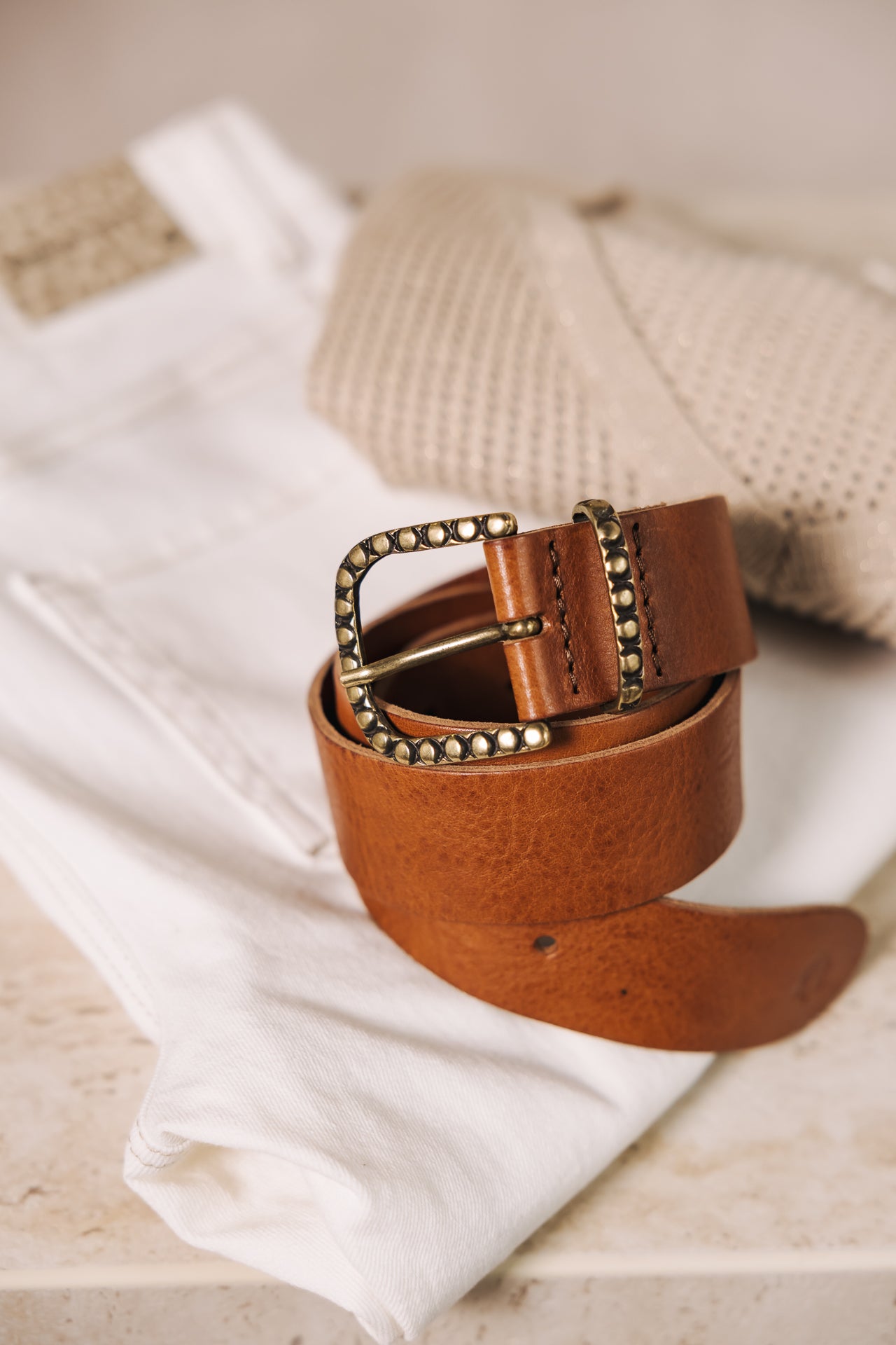 

Leather belt Woman Annie tan | Freeman T. Porter