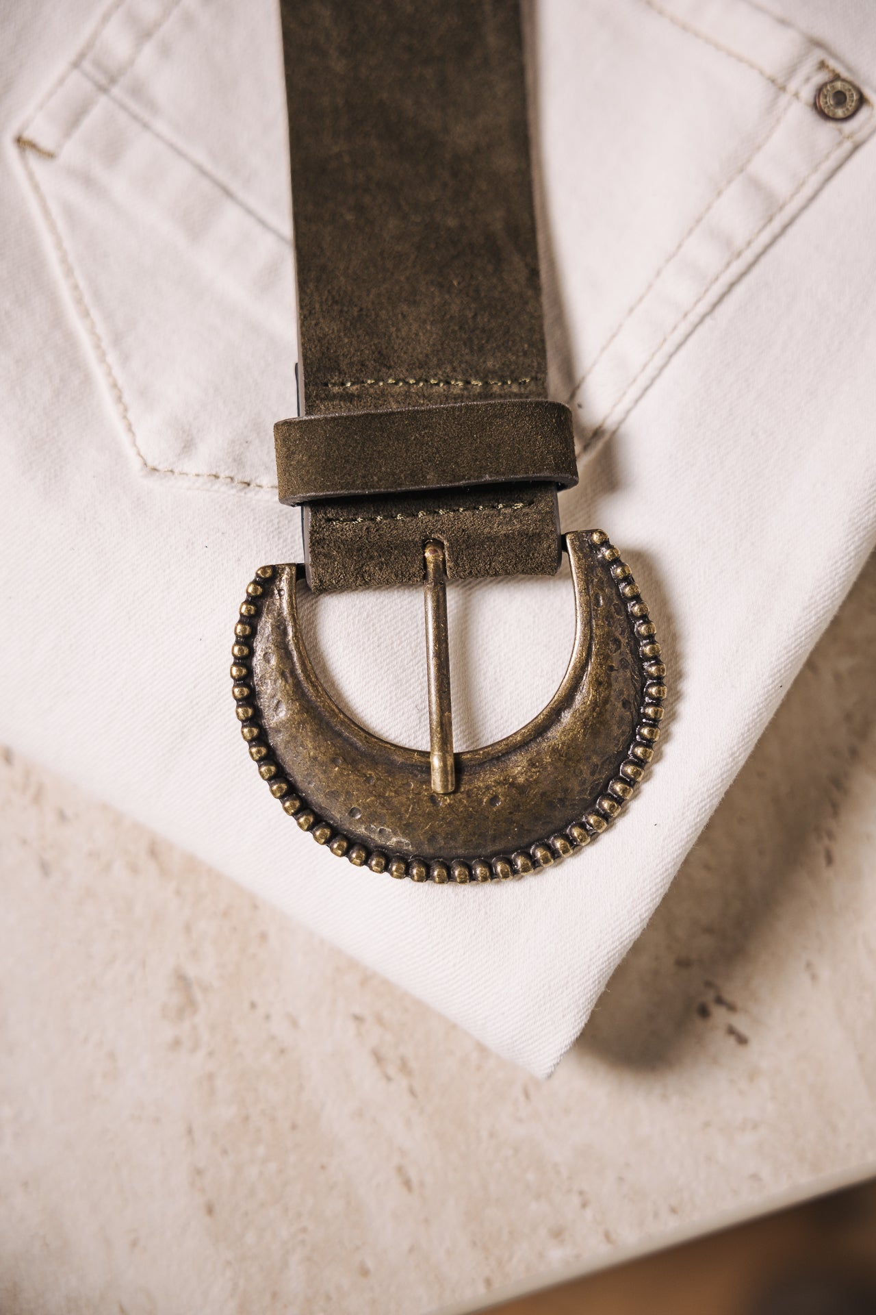 

Leather belt Woman Jalma khaki | Freeman T. Porter