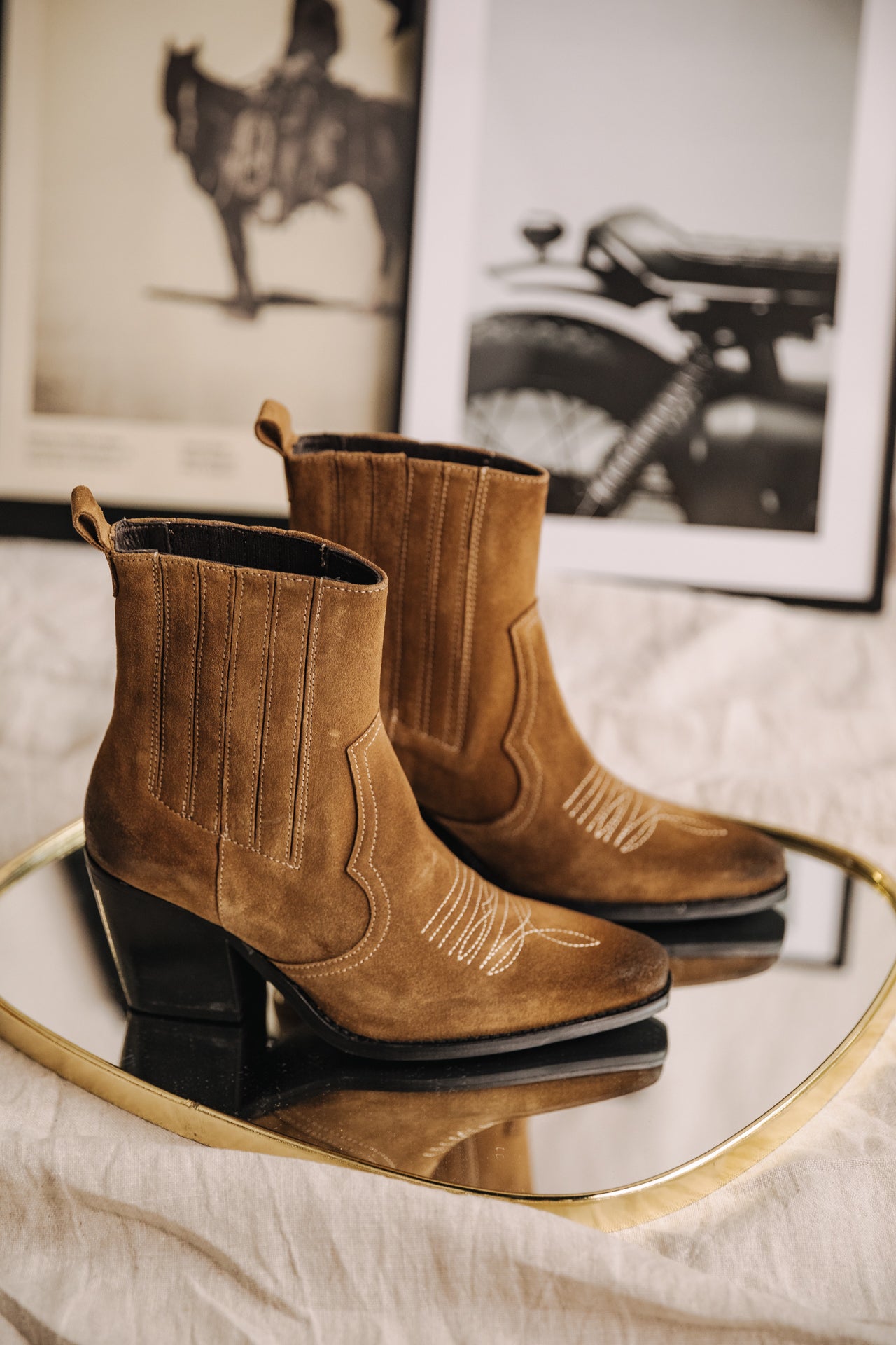 

Boots Femme Teresa Suede tobacco brown | Freeman T. Porter
