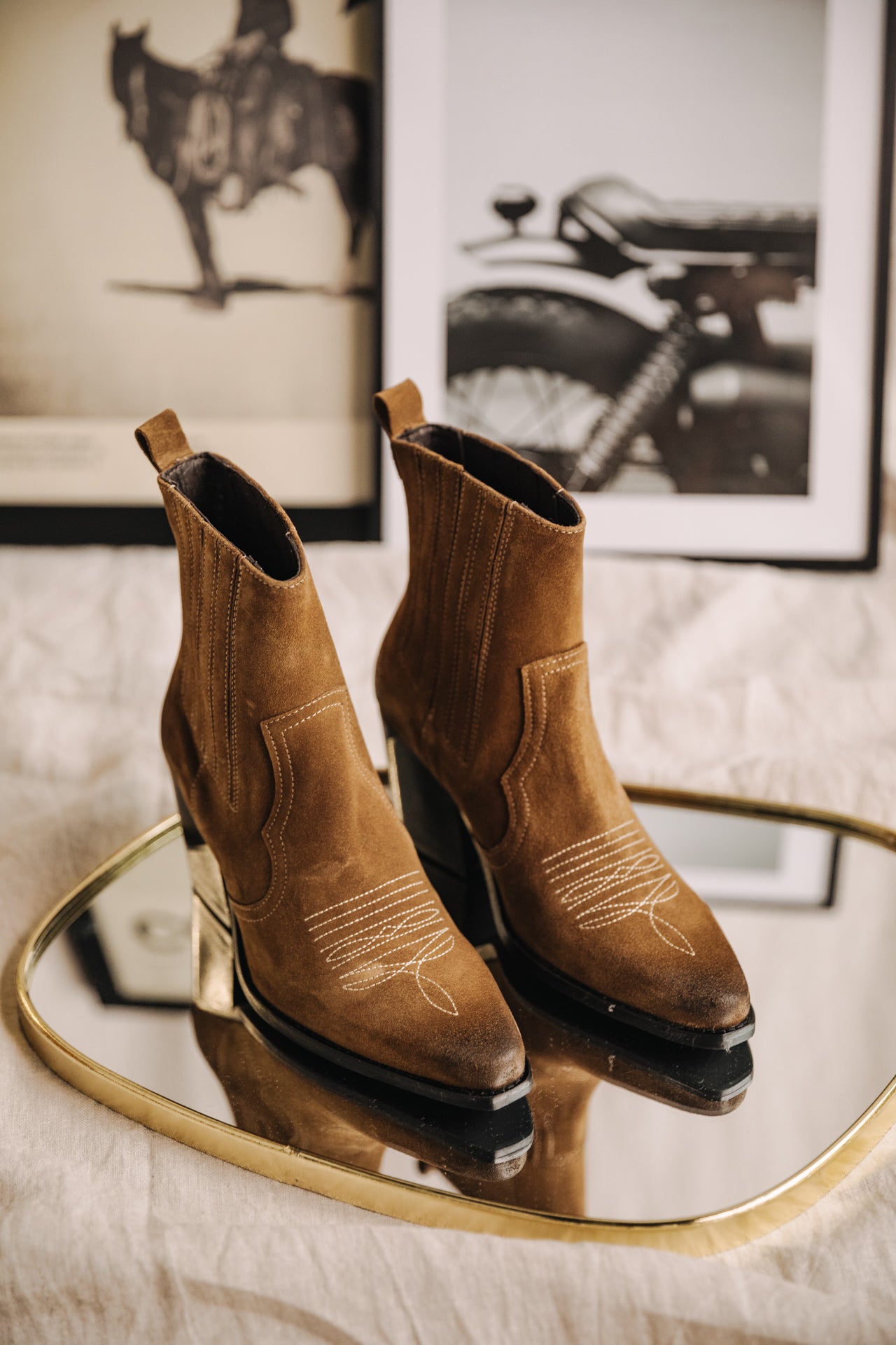 

Boots Femme Teresa Suede tobacco brown | Freeman T. Porter