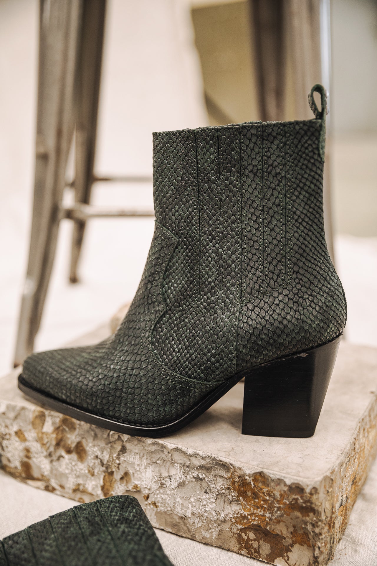 

Boots Femme Teresa Snake deep teal | Freeman T. Porter