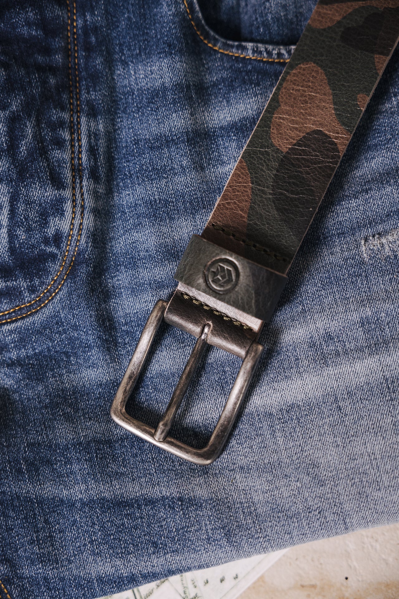 

Ledergürtel Mann Anicee camo | Freeman T. Porter