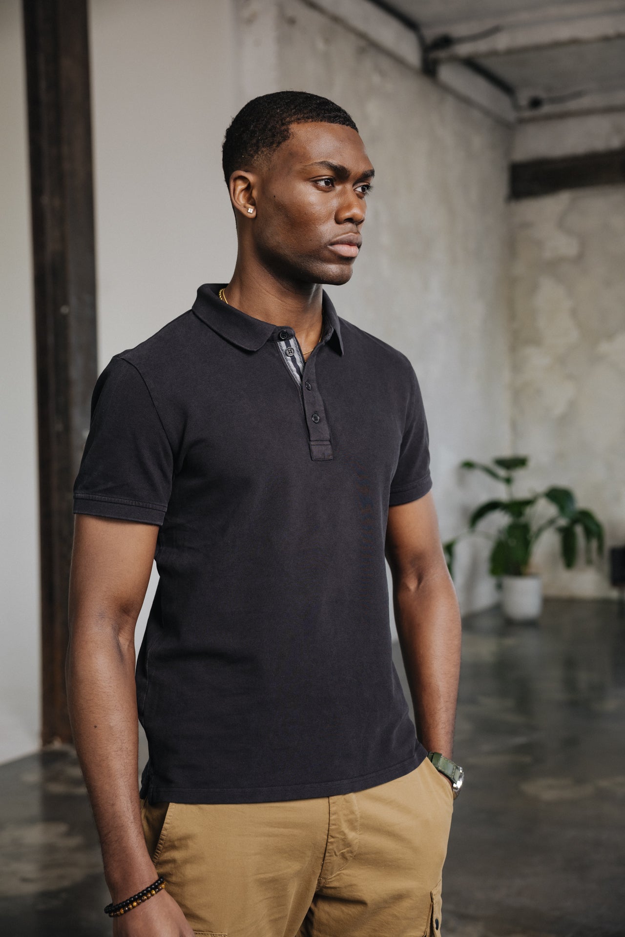

Polo bordado Hombres Tadley Cotone black | Freeman T. Porter