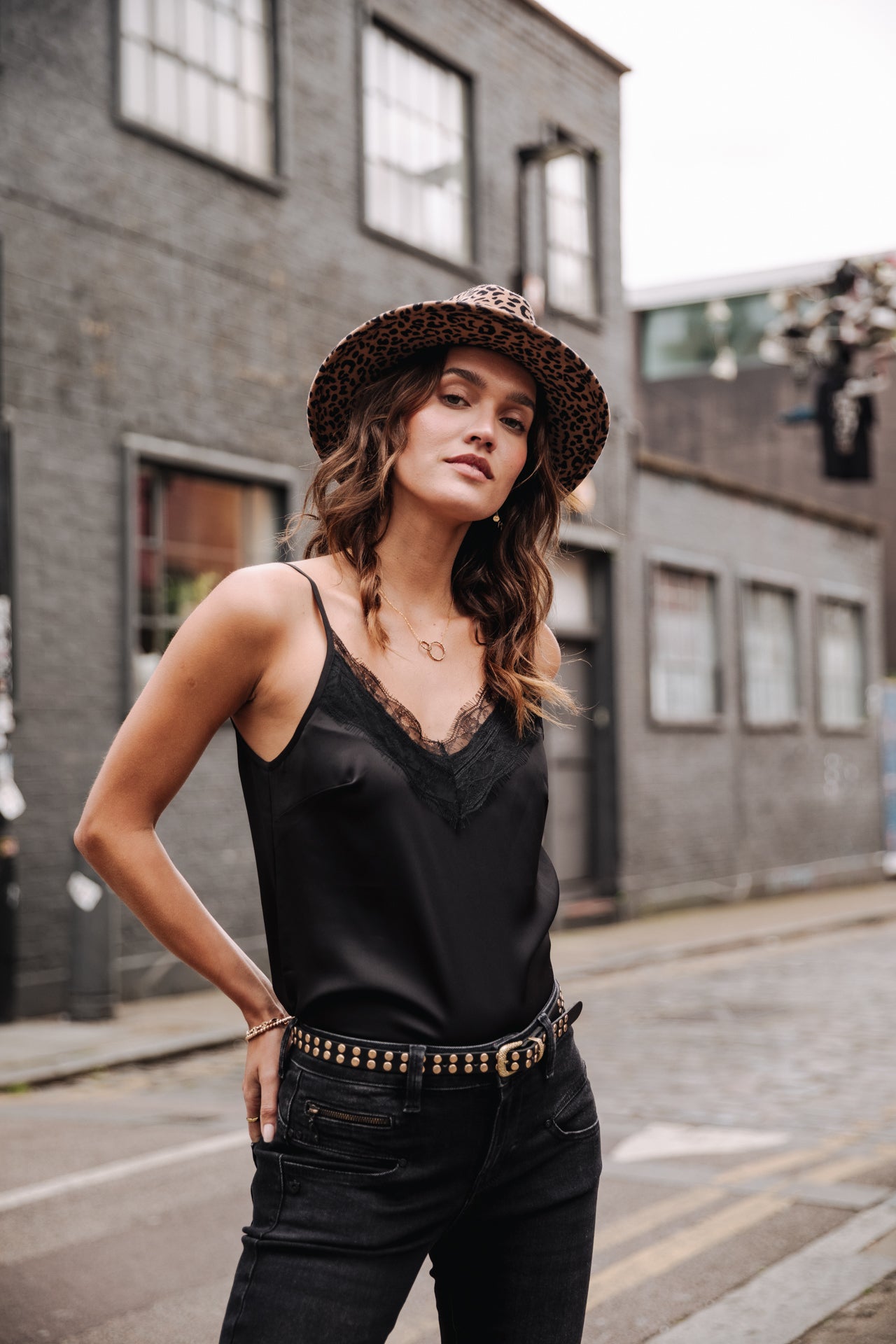 

Top nuisette Femme Thylia Lace Fabric Mix black | Freeman T. Porter