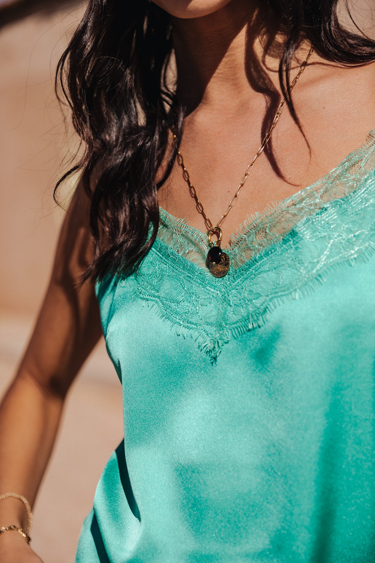 

Fließendes Tanktop mit Spitzen Damen Thylia Lace Fabric Mix billiard | Freeman T. Porter