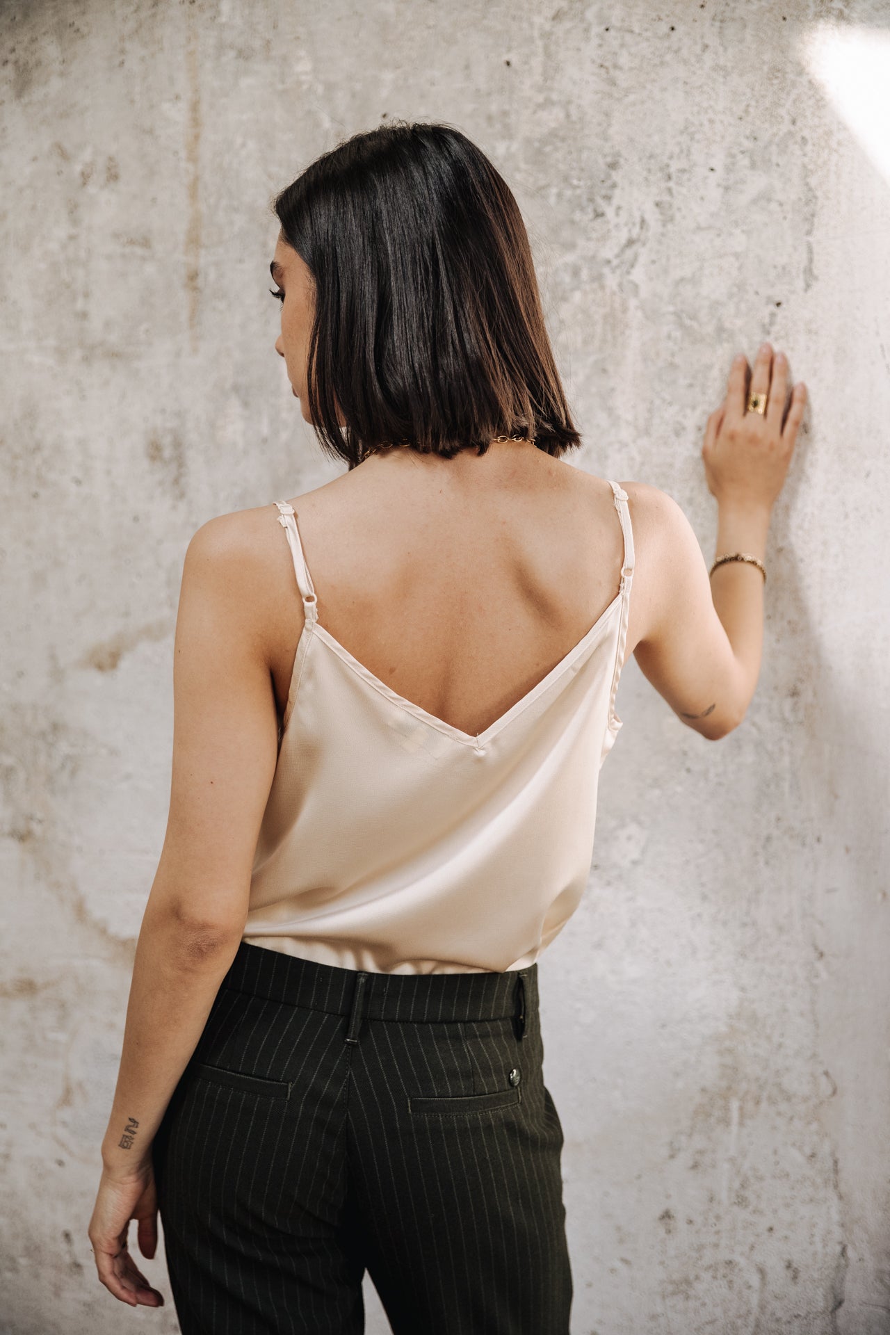 

Top nuisette Femme Thylia Lace Fabric Mix birch | Freeman T. Porter
