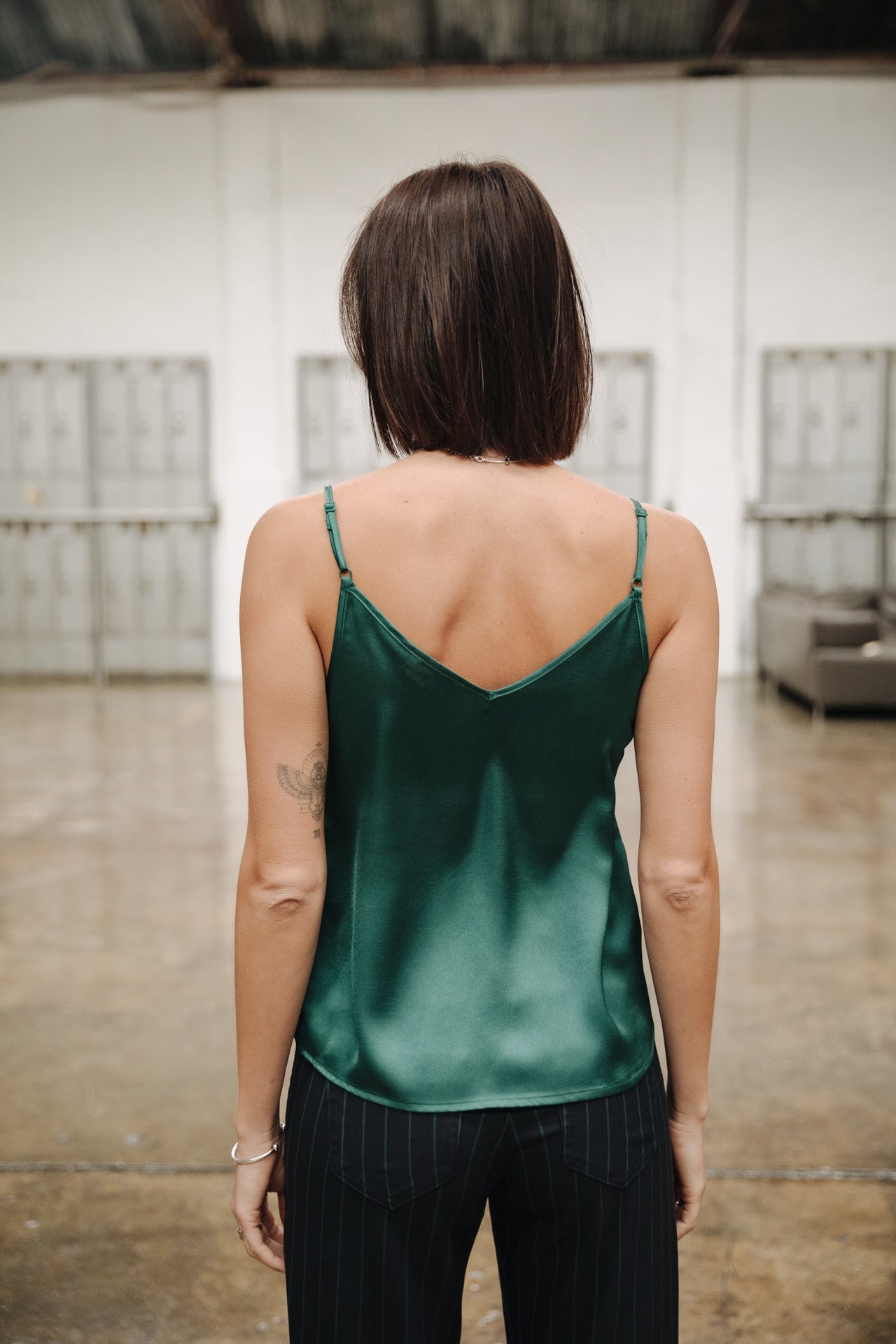

Satin-Camisole mit Spitze Damen Thylia Lace Fabric Mix evergreen | Freeman T. Porter
