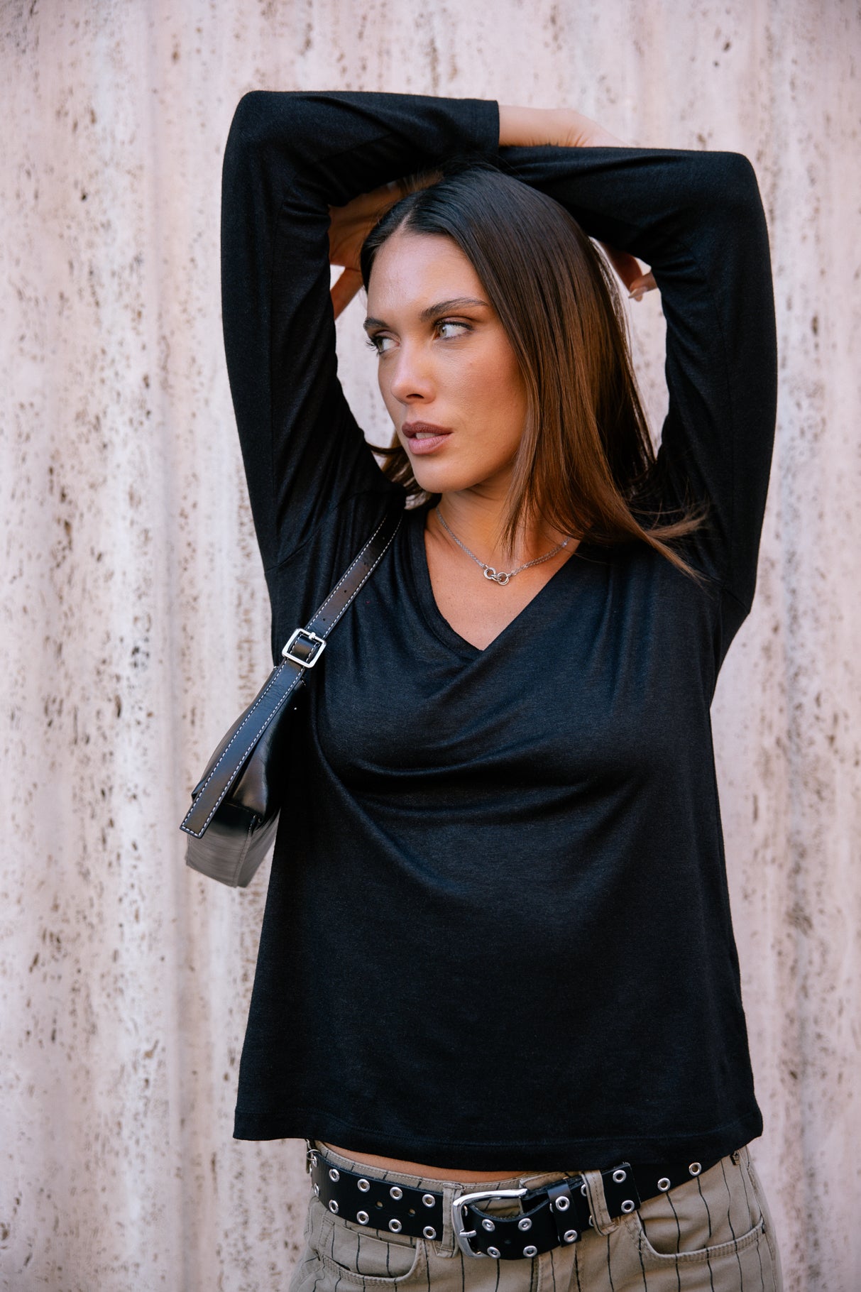 

T-shirt logo en strass Femme Torina Icon black | Freeman T. Porter