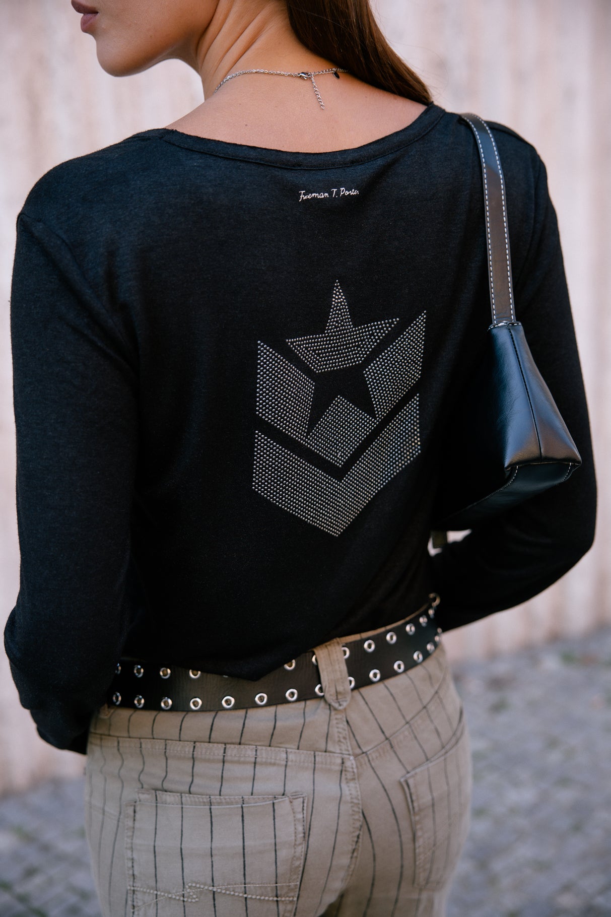 

T-shirt logo en strass Femme Torina Icon black | Freeman T. Porter