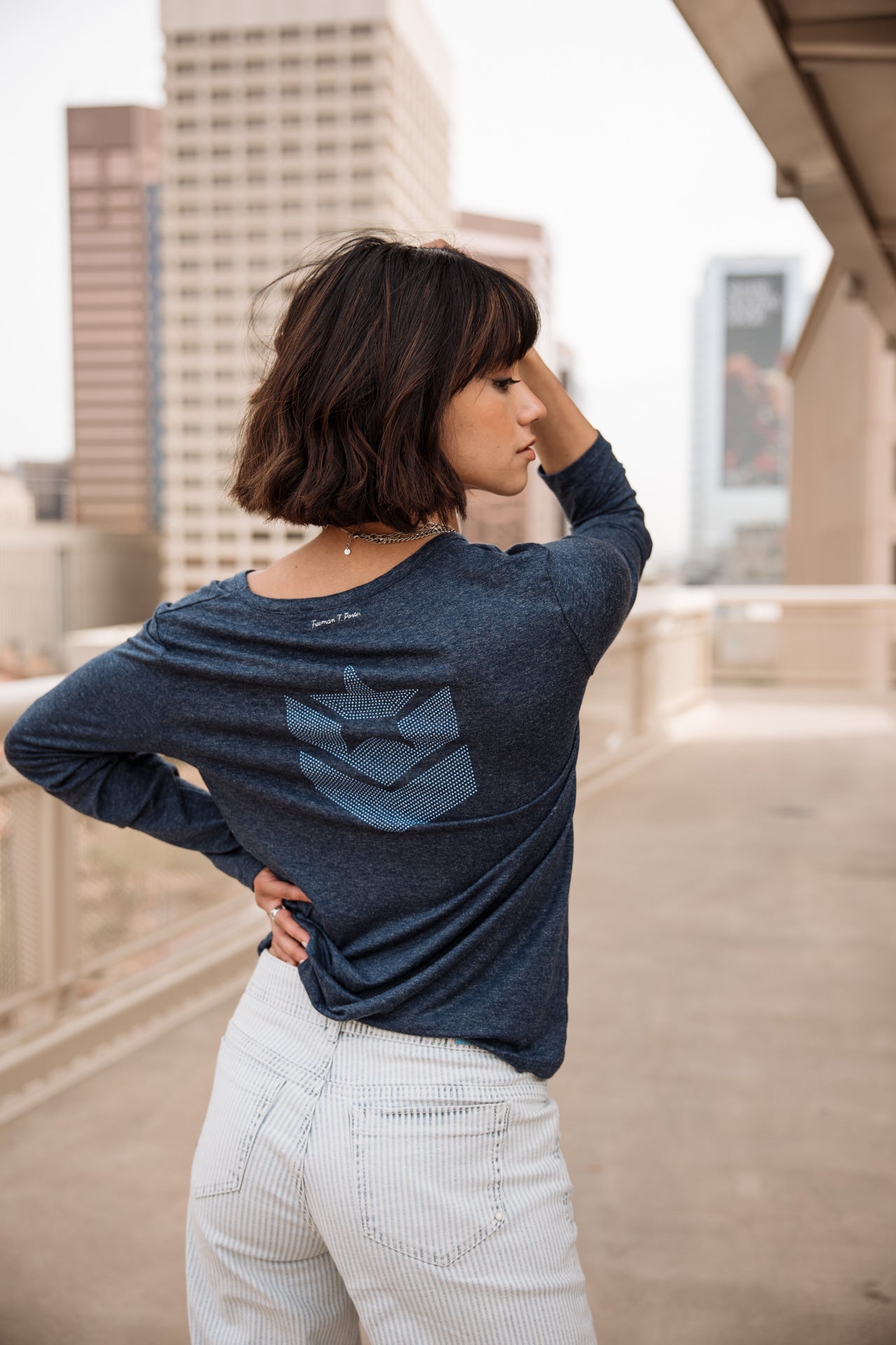 

T-shirt logo en strass Femme Torina Icon navy | Freeman T. Porter