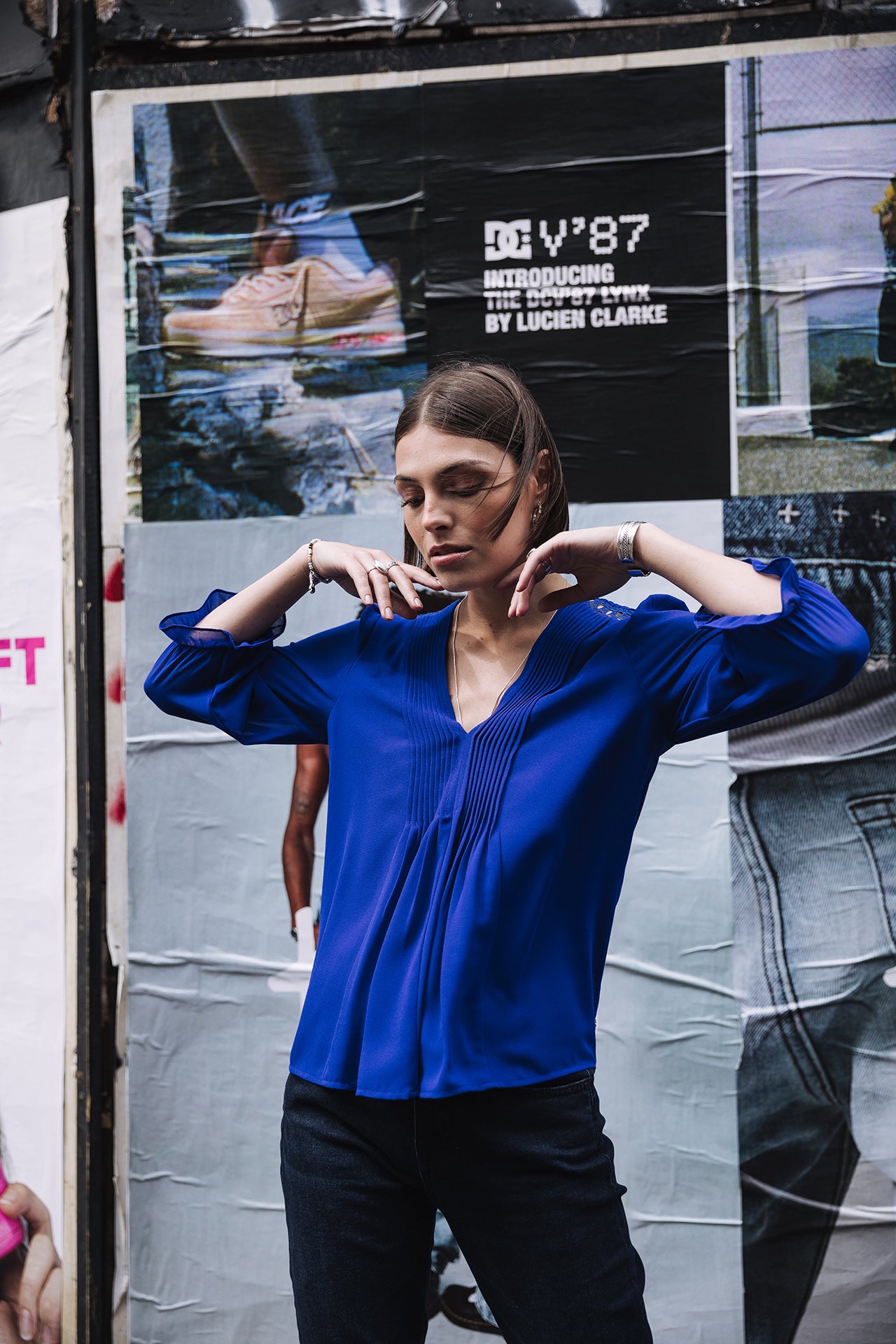 

Top manches 3/4 Woman Kamille Voile electric blue | Freeman T. Porter
