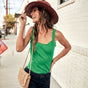 

T-shirt sans manche Woman Dansy Rib jolly green | Freeman T. Porter