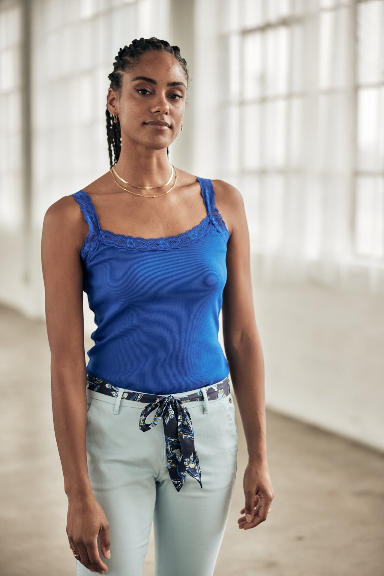 

T-shirt sans manche Woman Dansy Rib princess blue | Freeman T. Porter