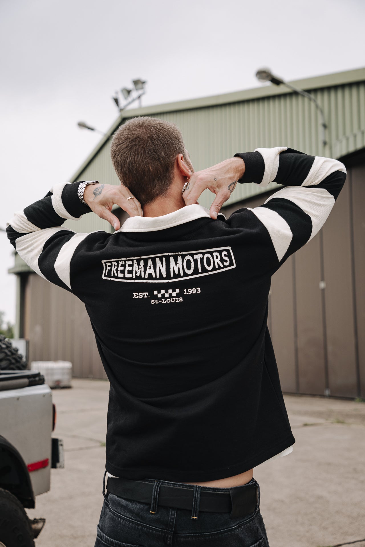 

Polo manches longues Hombres Hiram Soccer black | Freeman T. Porter