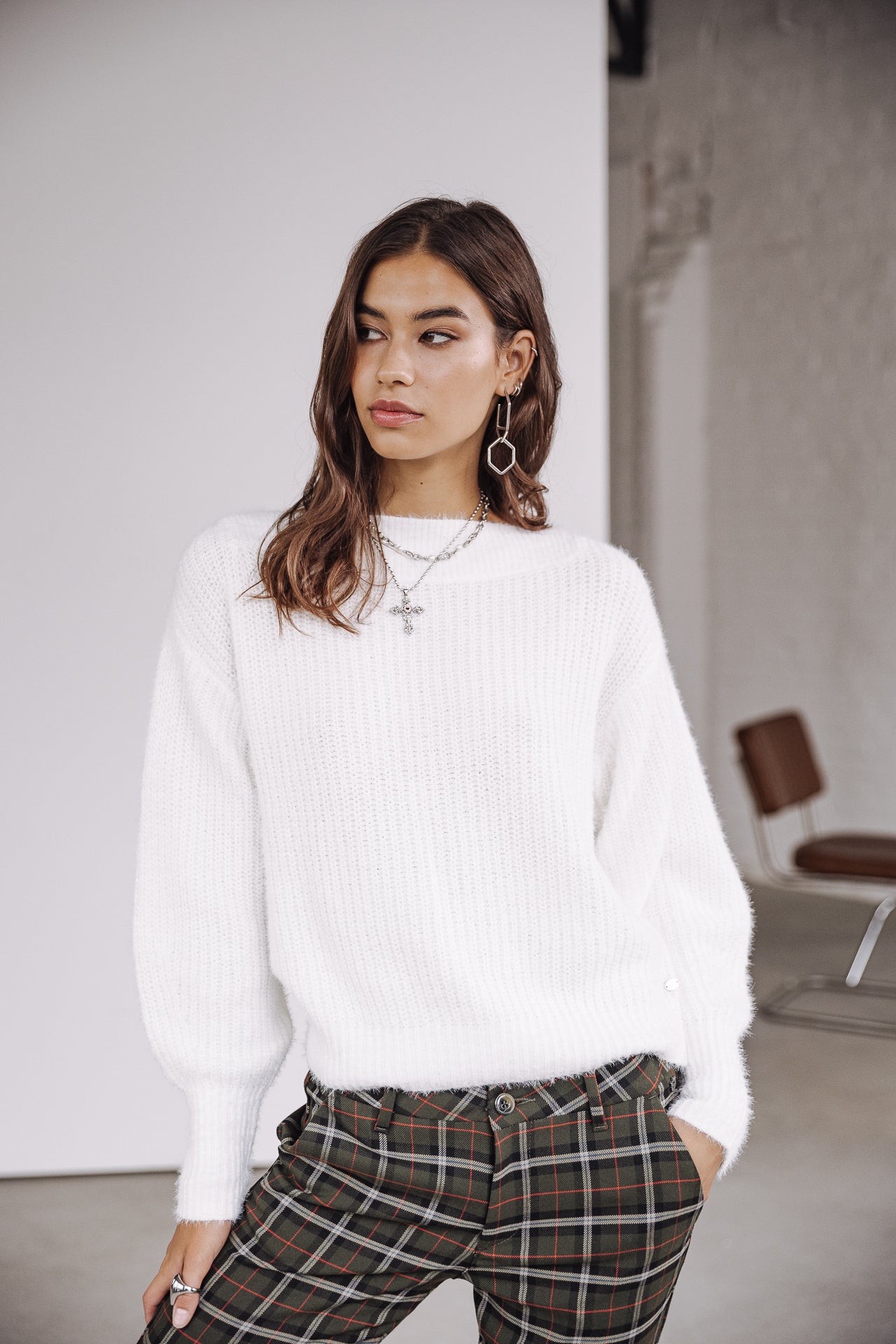 

Pull col bateau Femme Peria Rib white | Freeman T. Porter