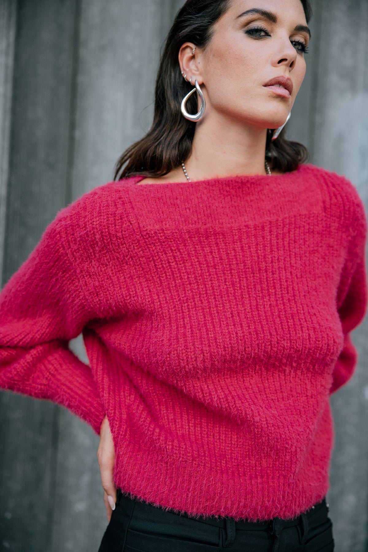 

Camisola com decote barco Mulher Peria Rib paradise pink | Freeman T. Porter