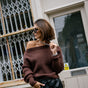 

Pull col bateau Frau Peria Rib dark brown | Freeman T. Porter