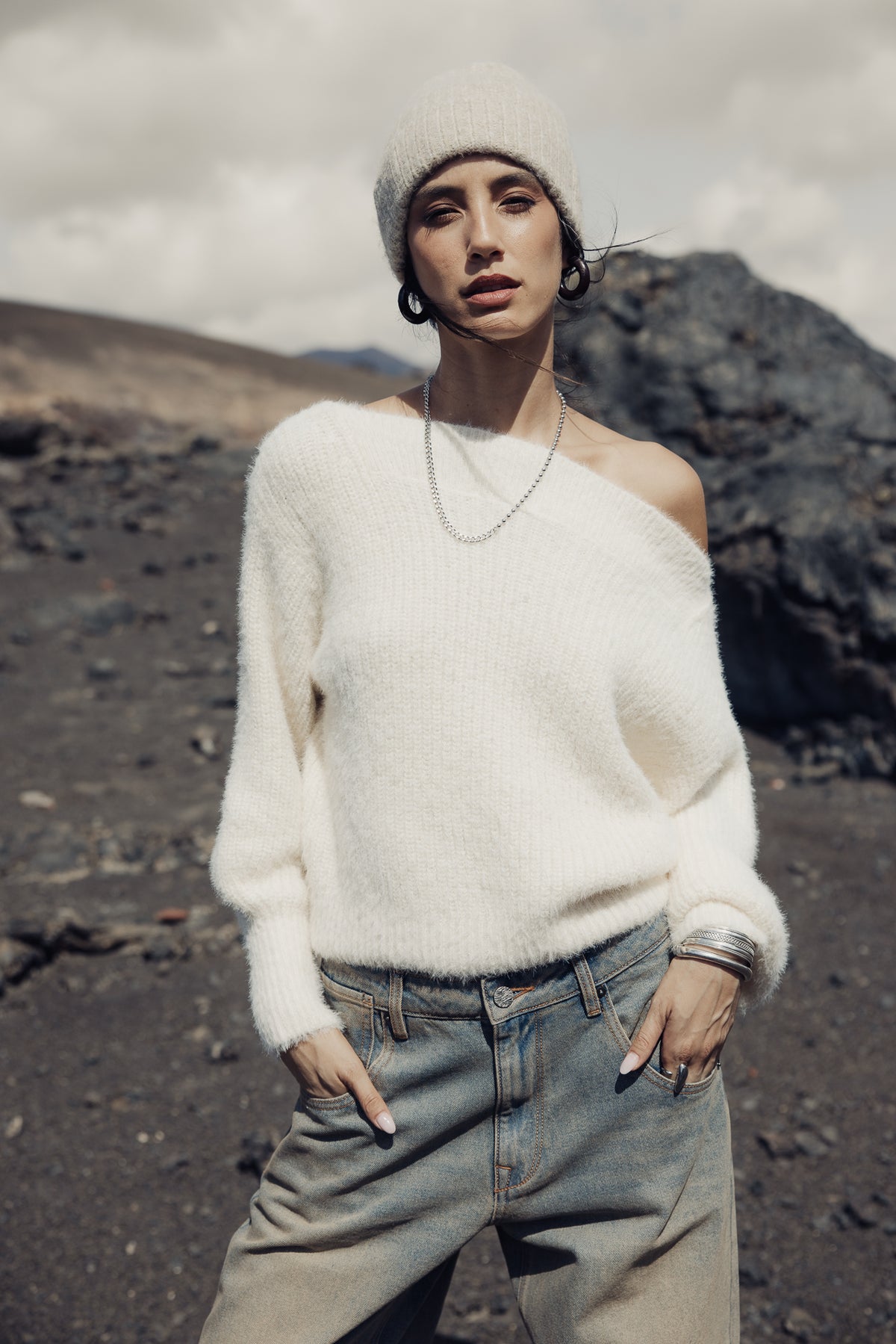 

Boat Neck Pullover Damen Peria Rib birch | Freeman T. Porter
