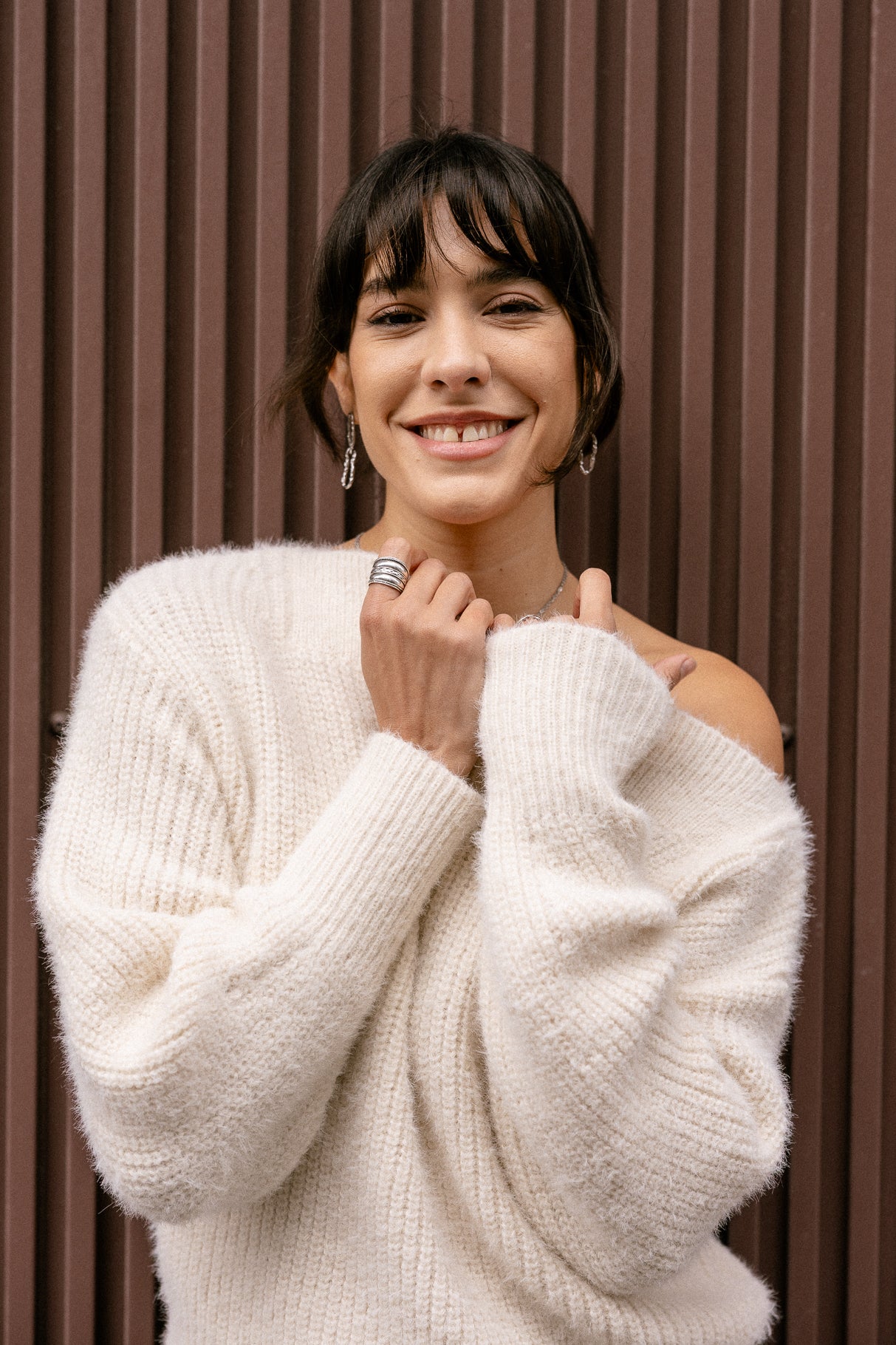 

Boat neck sweater Woman Peria Rib ecru | Freeman T. Porter
