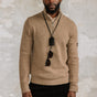 

Jersey de cuello alto con cremallera Hombre Franky Kiruna brown melange | Freeman T. Porter