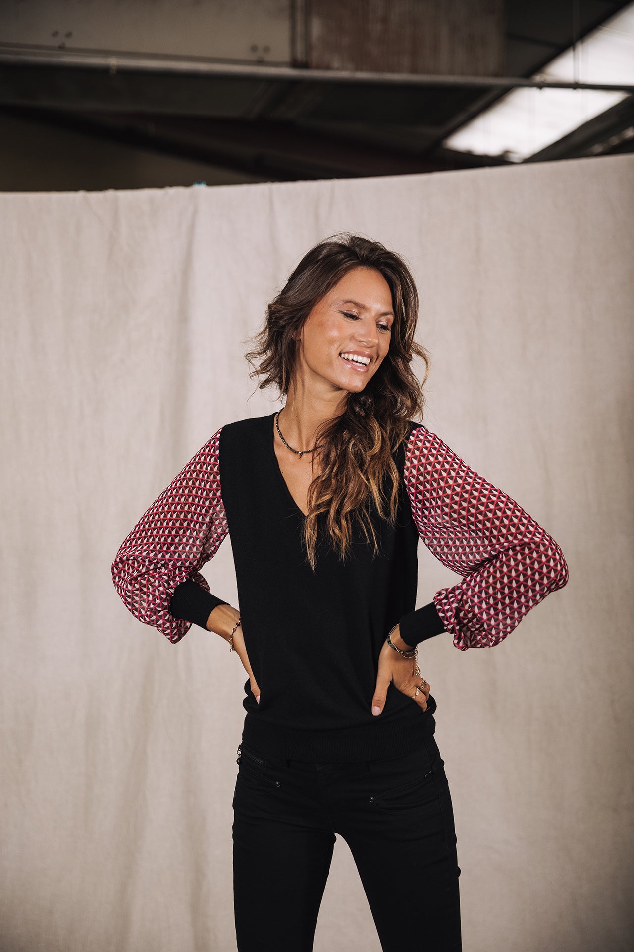 

Pull ajusté Woman Laonie Peak black | Freeman T. Porter