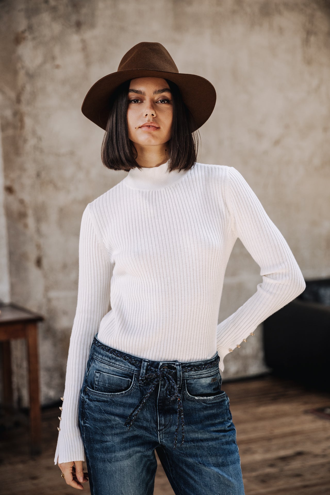   
            

Pull col montant Femme Pryma white | Freeman T. Porter
          