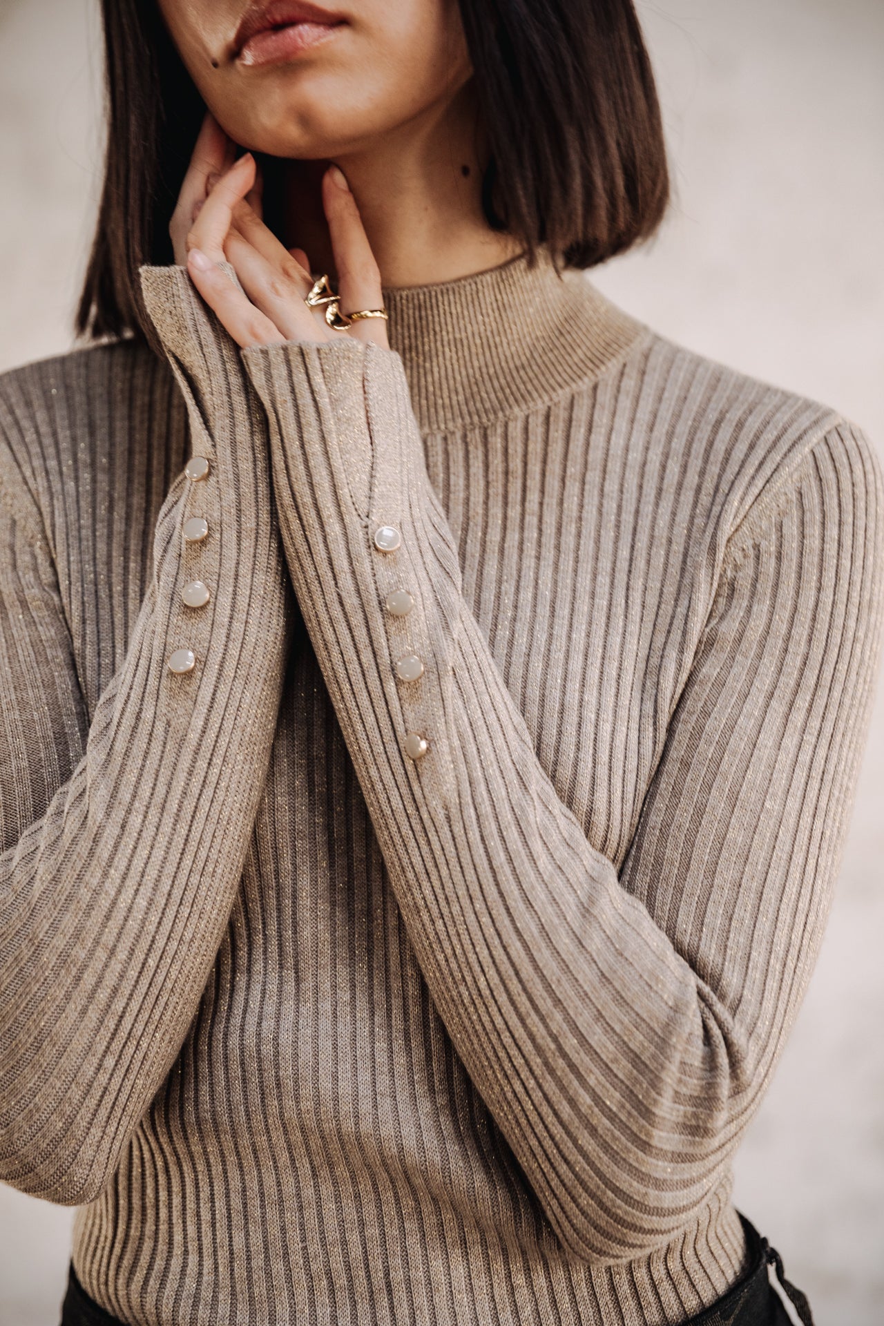 

Pull col montant Frau Pryma gold | Freeman T. Porter