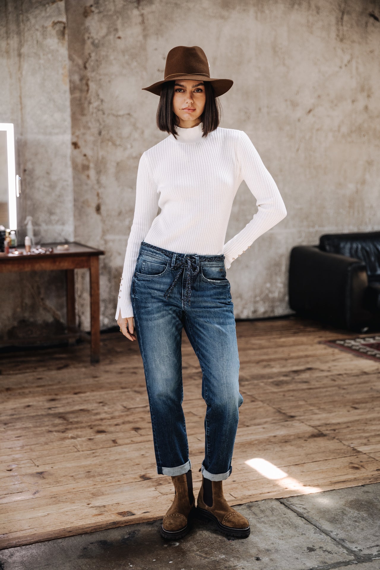 

Pull col montant Femme Pryma white | Freeman T. Porter