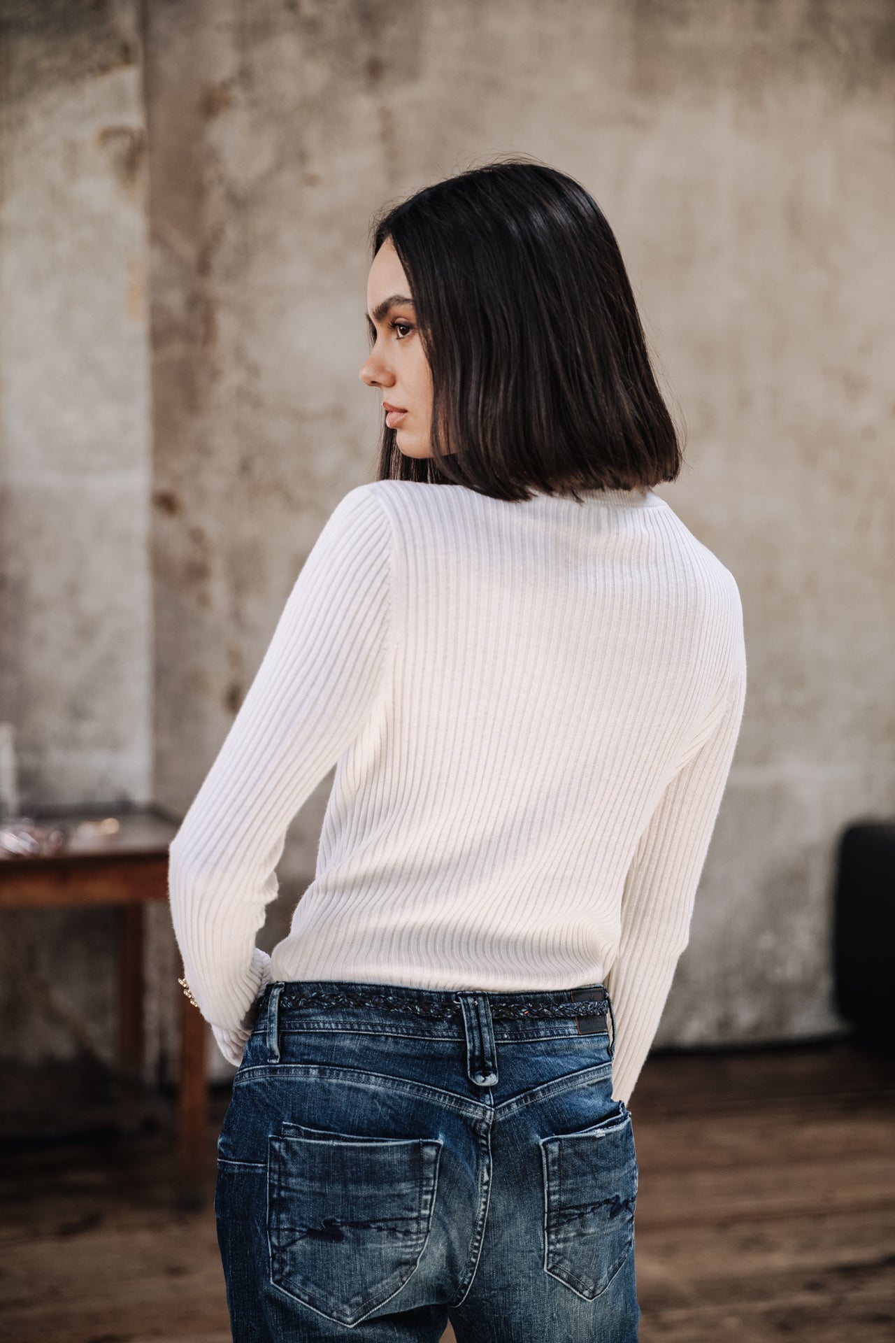 

Pull col montant Femme Pryma white | Freeman T. Porter