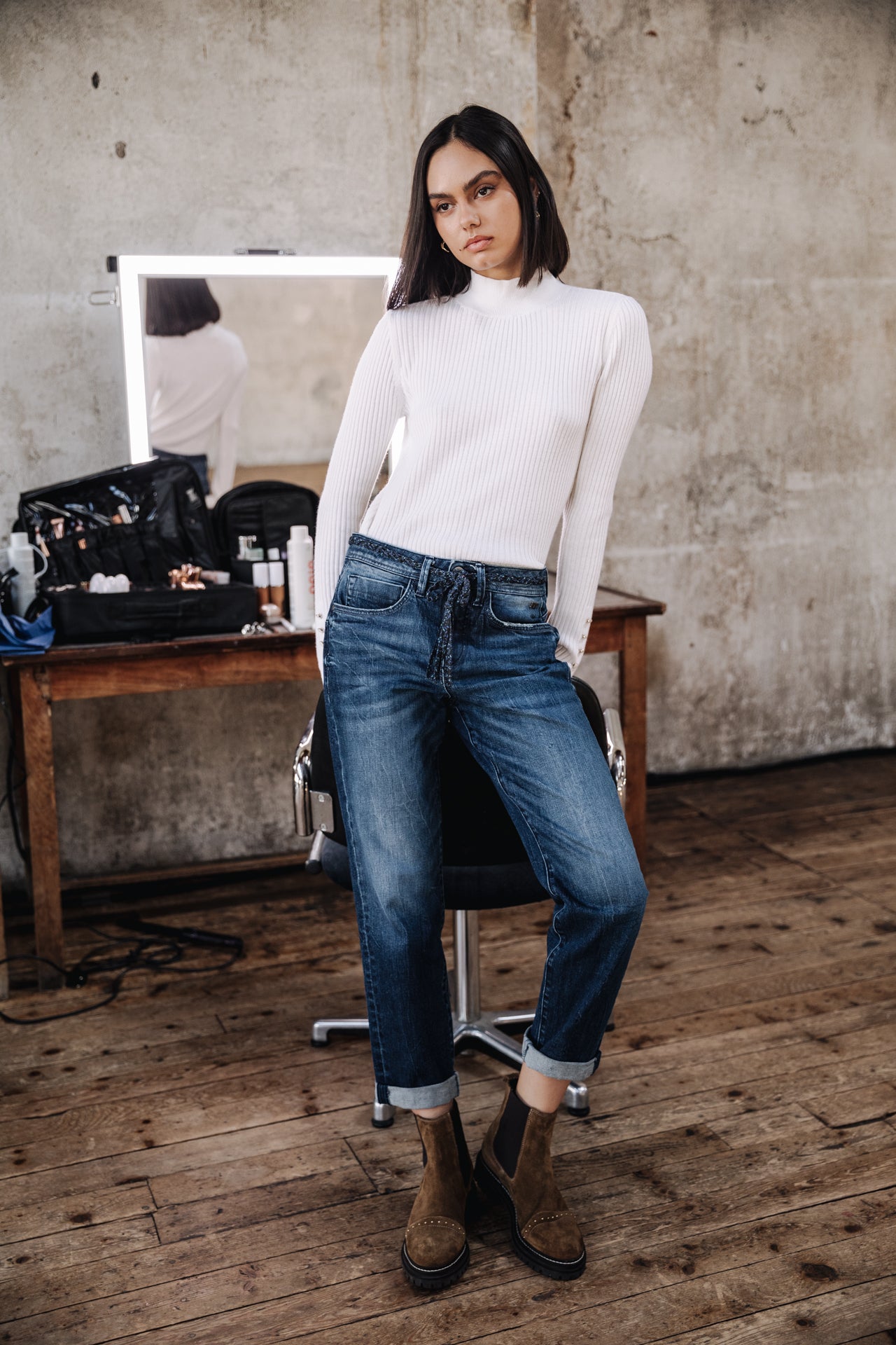 

Pull col montant Femme Pryma white | Freeman T. Porter