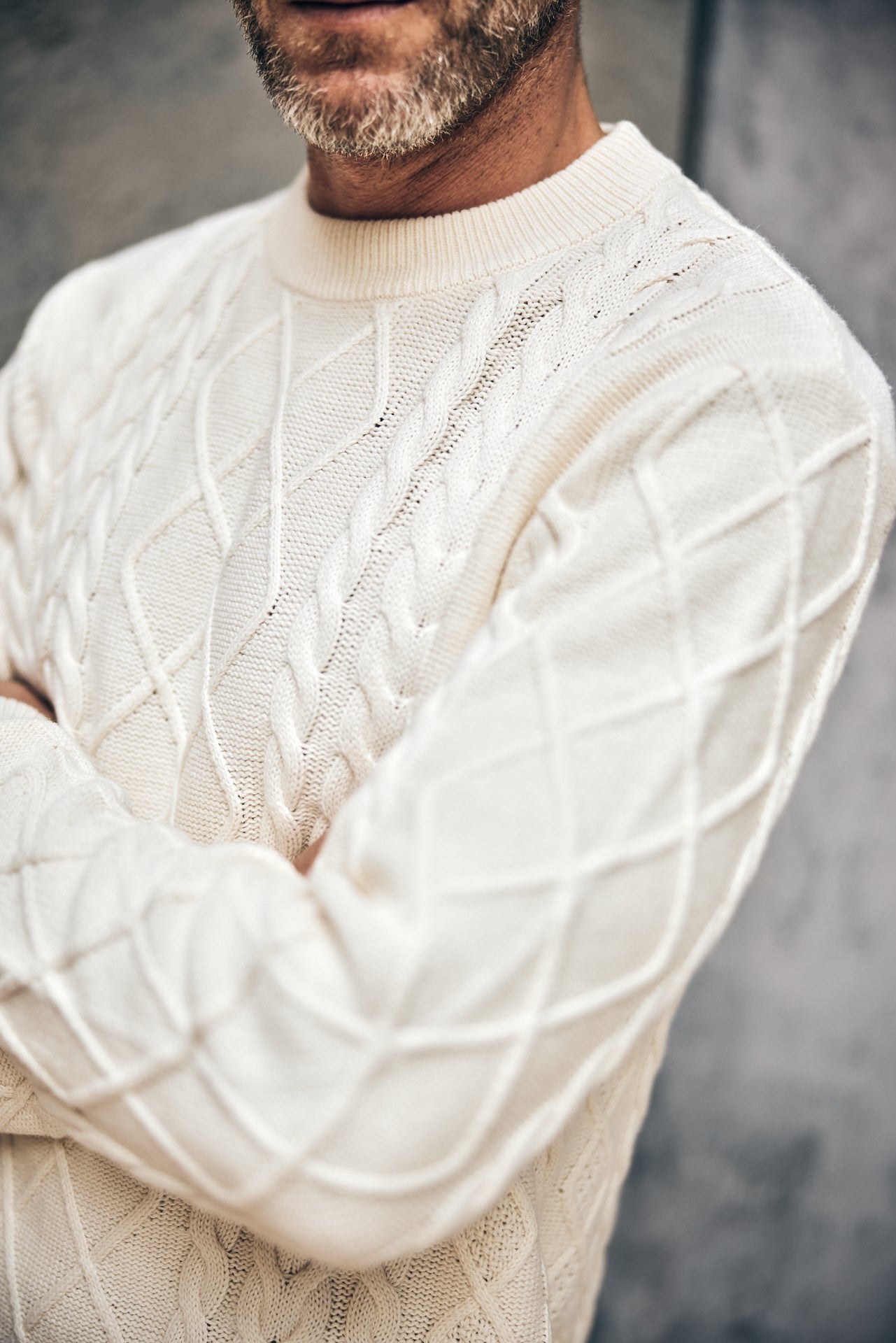 

Pull col rond Men Karl Falun egret | Freeman T. Porter