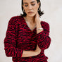 

Zebra bedruckter Pullover Damen Parina Zebra crimson | Freeman T. Porter