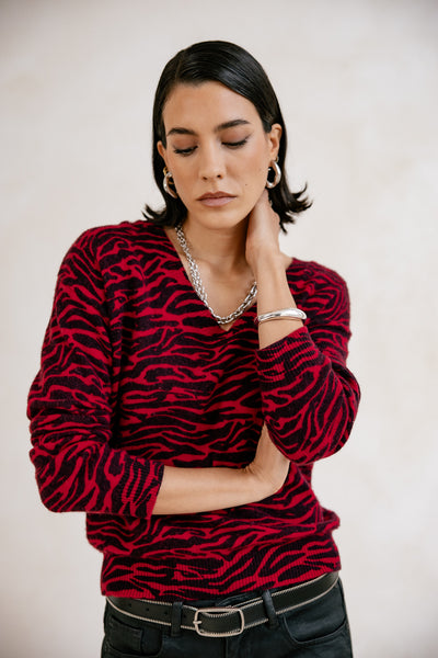 Sweat à Capuche Femme Imprimé Zèbre - 100% Polyester, Poche Kangourou, Manches Longues