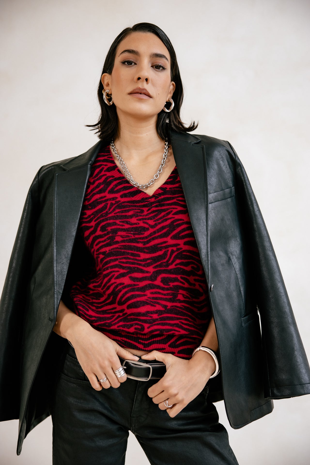 

Zebra bedruckter Pullover Damen Parina Zebra crimson | Freeman T. Porter