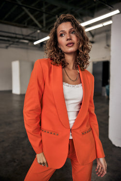 

Blazer cintré Femme Stessy Polyneo tangerine tango | Freeman T. Porter