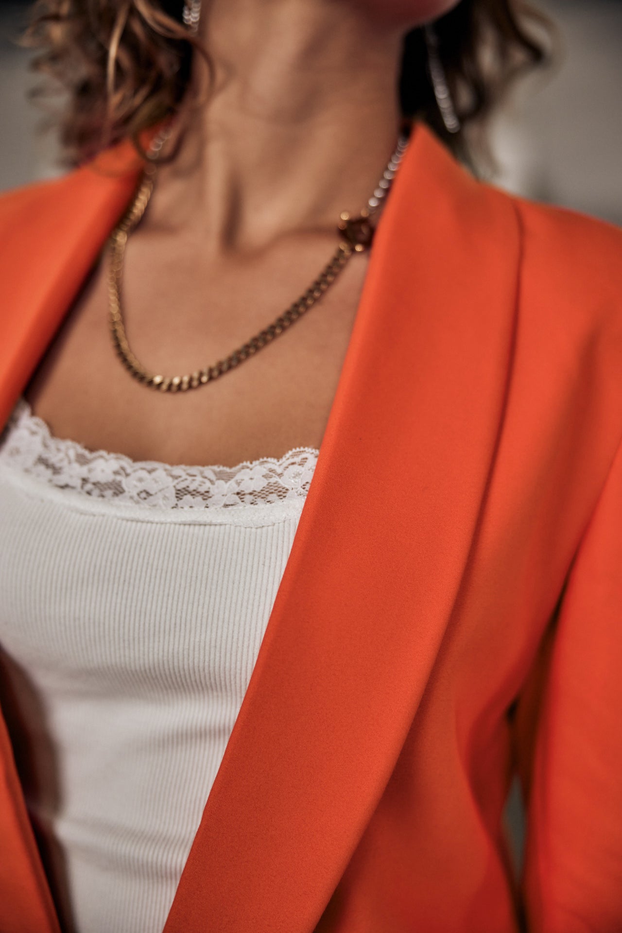 

Blazer cintré Femme Stessy Polyneo tangerine tango | Freeman T. Porter