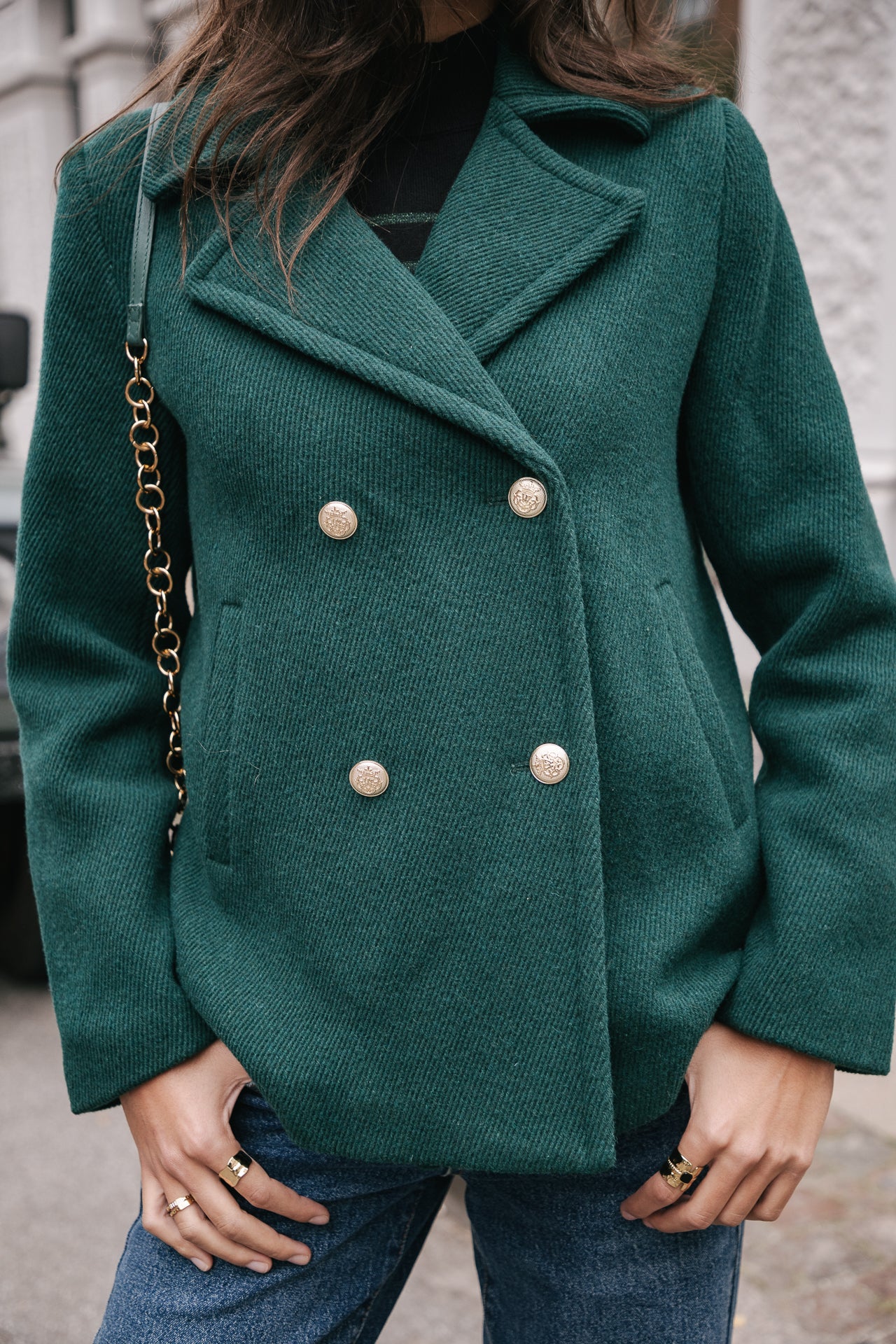 

Caban Femme Veda Plain dark green | Freeman T. Porter